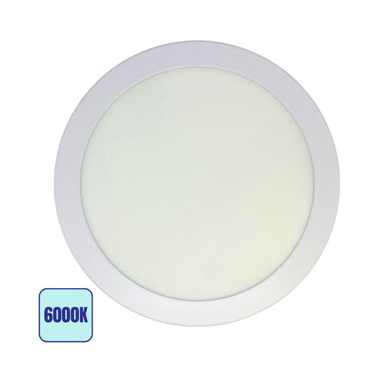 Plafoniera LED 14W Rotonda - Bianca diametro 175mm-Luce Fredda 6000k