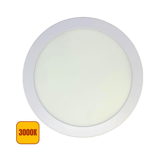Plafoniera LED 14W Rotonda - Bianca diametro 175mm-Luce Calda 3000k