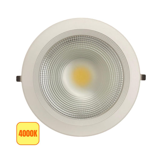 Faretto LED COB Tondo da incasso 50w con trasformatore-Luce Naturale 4000k-Asia LED