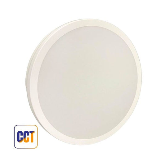 Plafoniera LED YISHA 40W 3 CCT D.280 BIANCA IP65-MONDO LED