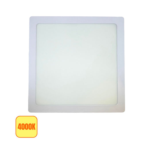 Plafoniera LED 20W Quadrata - Bianca 225x225mm-Luce Naturale 4000k