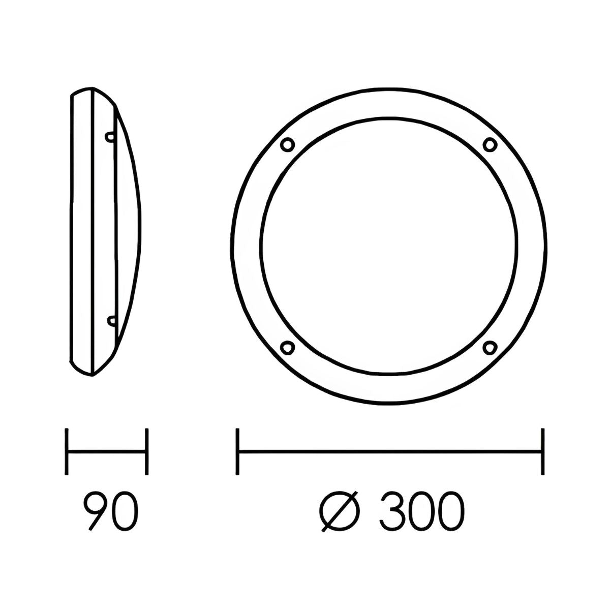 Plafoniera Rotonda da Esterno Resina (Lucia) IP66 - Fumagalli Grigio