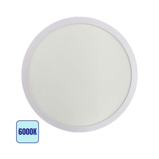 Plafoniera LED 26w IP22 Rotonda - 300x300mm Luce Fredda 6000k - Alta Luminosità