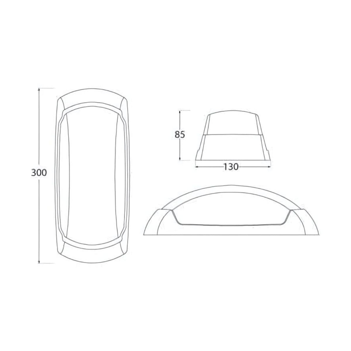 Applique Lampada da Parete Nero (Francy Op) Attacco E27 IP66 - Fumagalli