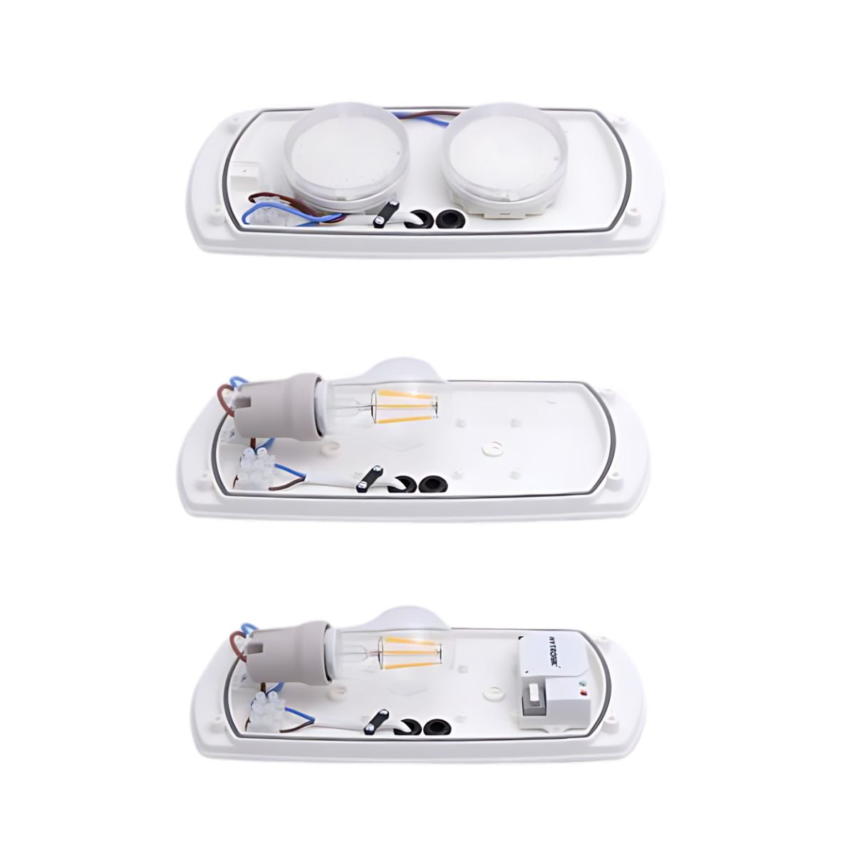Applique Lampada da Parete Grigia (Francy Op) Attacco E27 IP66 - Fumagalli