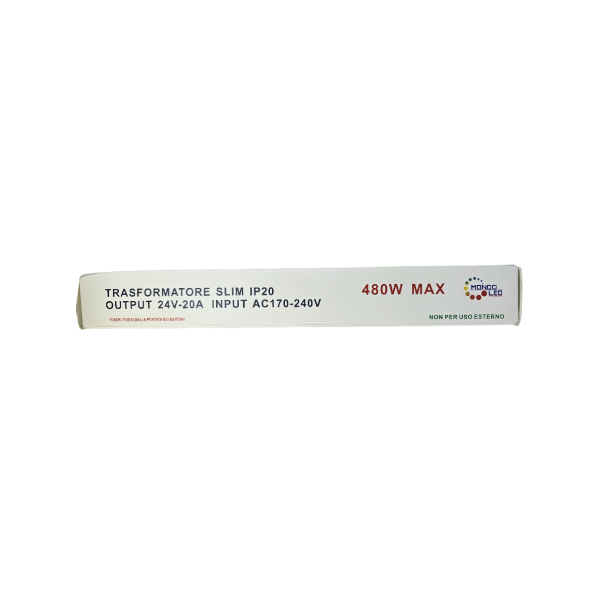 Trasformatore 480W 24V 15A per Strip LED - Mondo LED