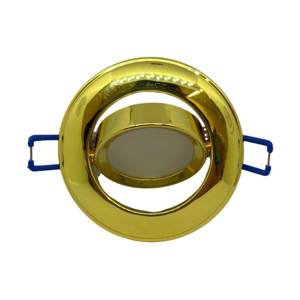 Portafaretto GU10 Rotondo – 86mm x 86mm | Diametro 75mm Colore ORO LUCIDO-Asia LED