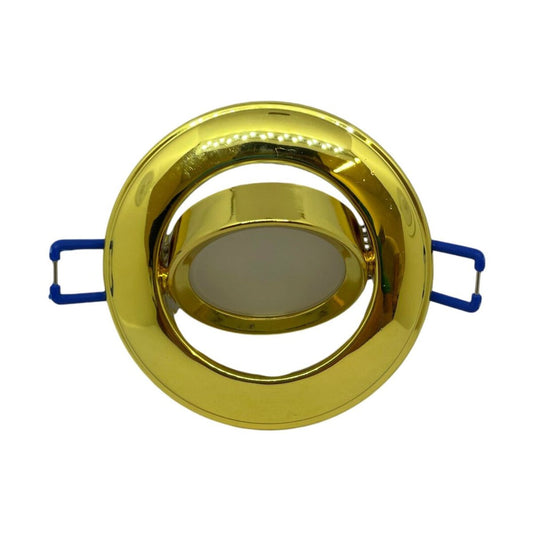 Portafaretto GU10 Rotondo – 86mm x 86mm | Diametro 75mm Colore ORO LUCIDO-Asia LED