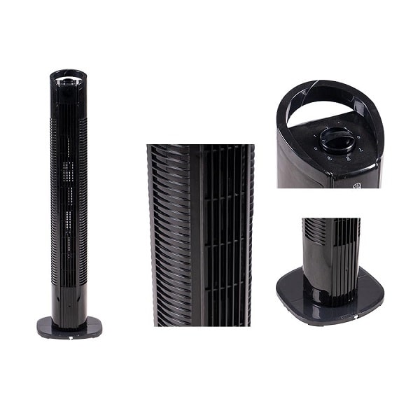 Rinfrescatore Ventilatore a Torre 3 Velocità da 79cm | Nero