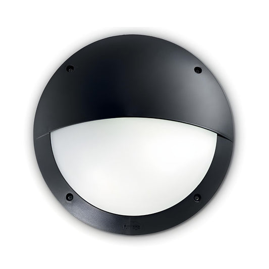 Plafoniera Rotonda Parete (Lucia El) in Resina IP66 - Fumagalli Nero