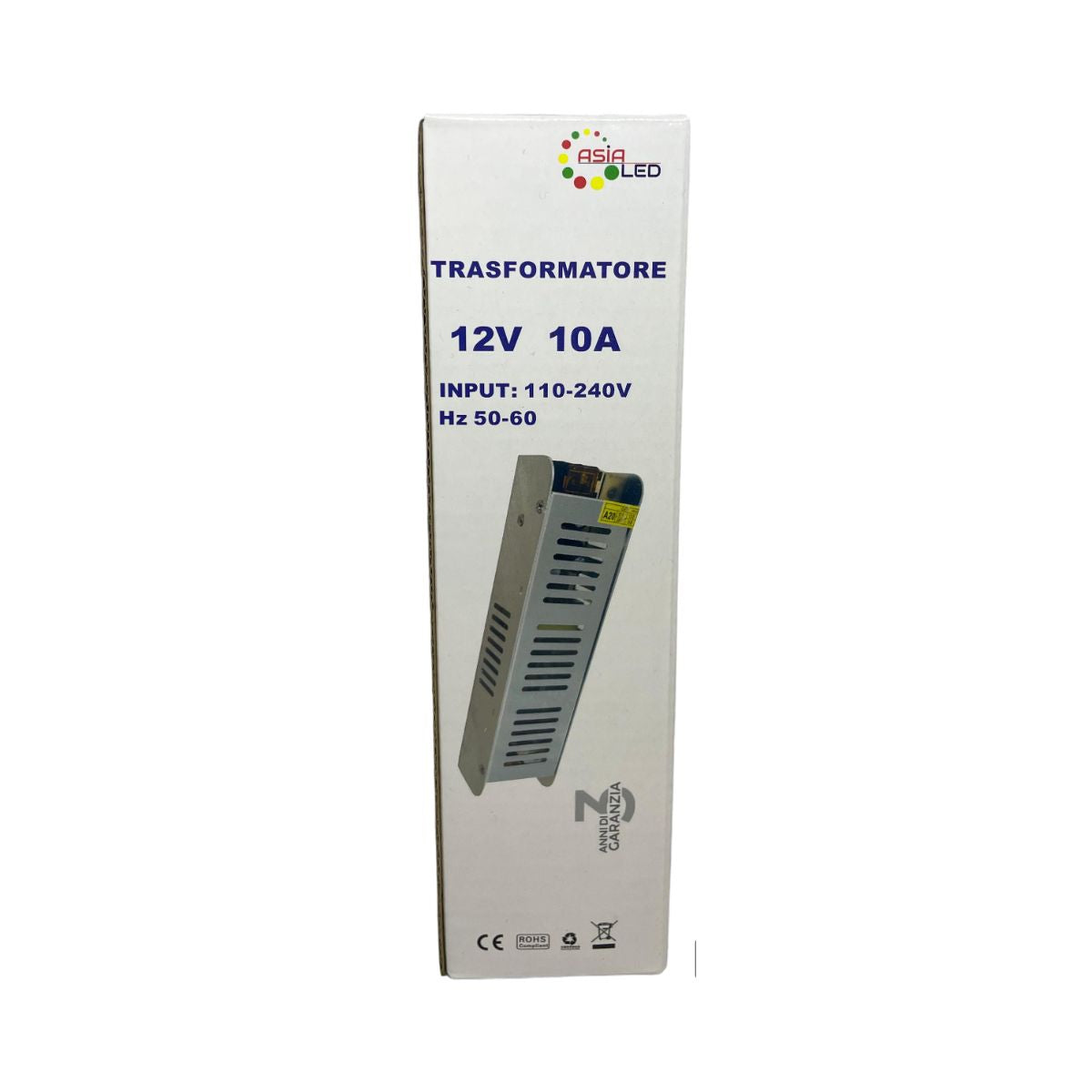 Trasformatore 12v per Strisce Led - 120 Watt 10A - Asia Led