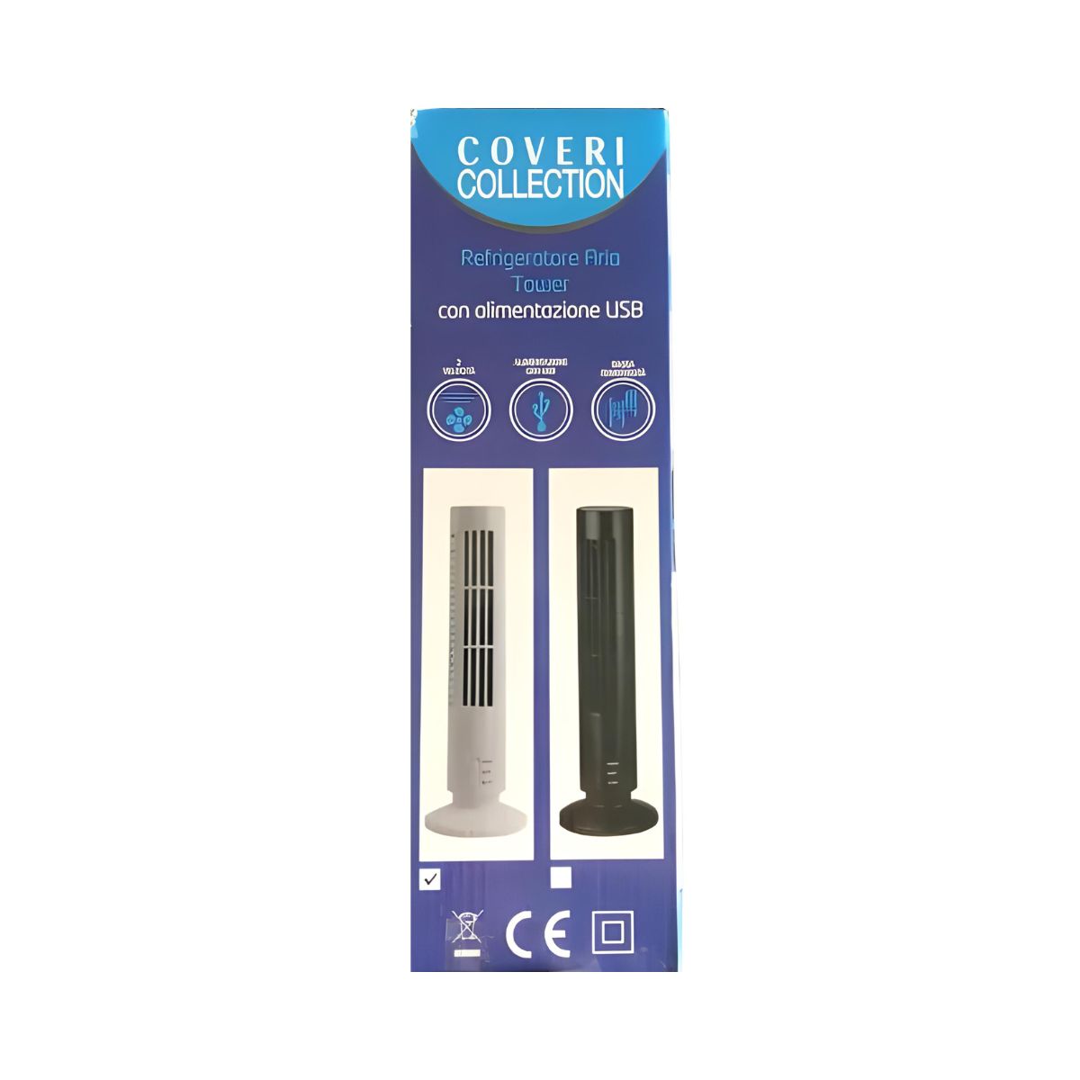 Refrigeratore Aria Tower con Alimentazione USB - 2 Velocità - Coveri Collection