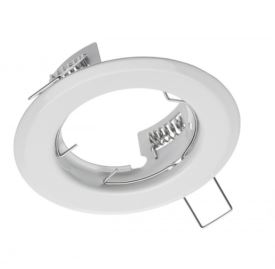 Portafaretto GU10 Rotondo –Fisso- 80mm x 80mm | Diametro 60mm Colore BIANCO-Asia LED