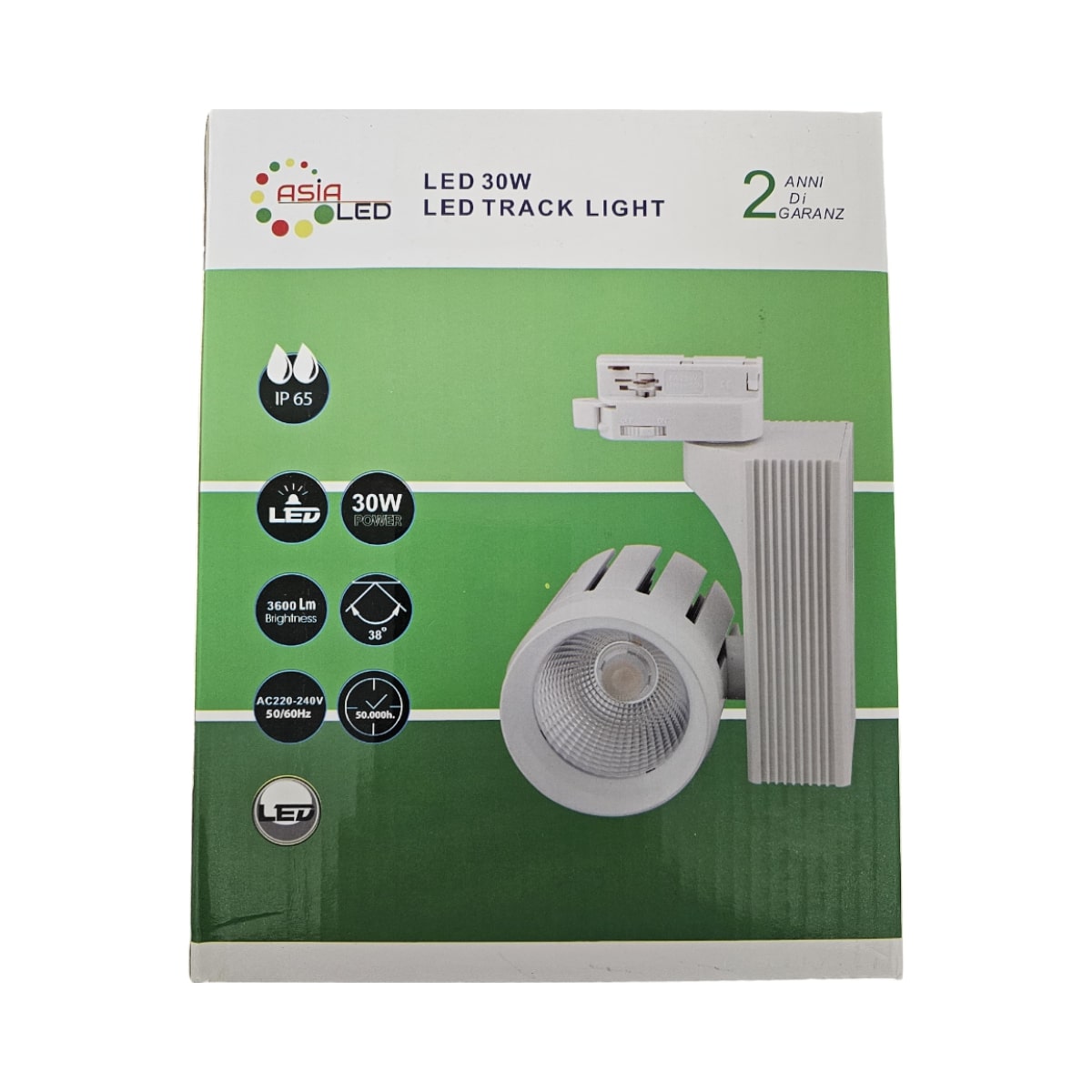 Track LED Light 30W 3000k BIANCO Lumens 3600Lm Voltage AC220-240V 152X110X213mm