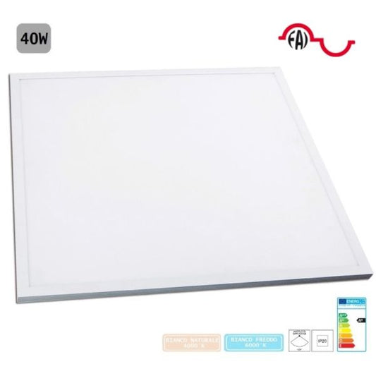Pannello LED Bianco 60x60cm 4000k- SILVER FAI