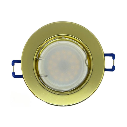 Portafaretto GU10 MR16 Oro Lucido - Rotondo-Fisso-Asia LED