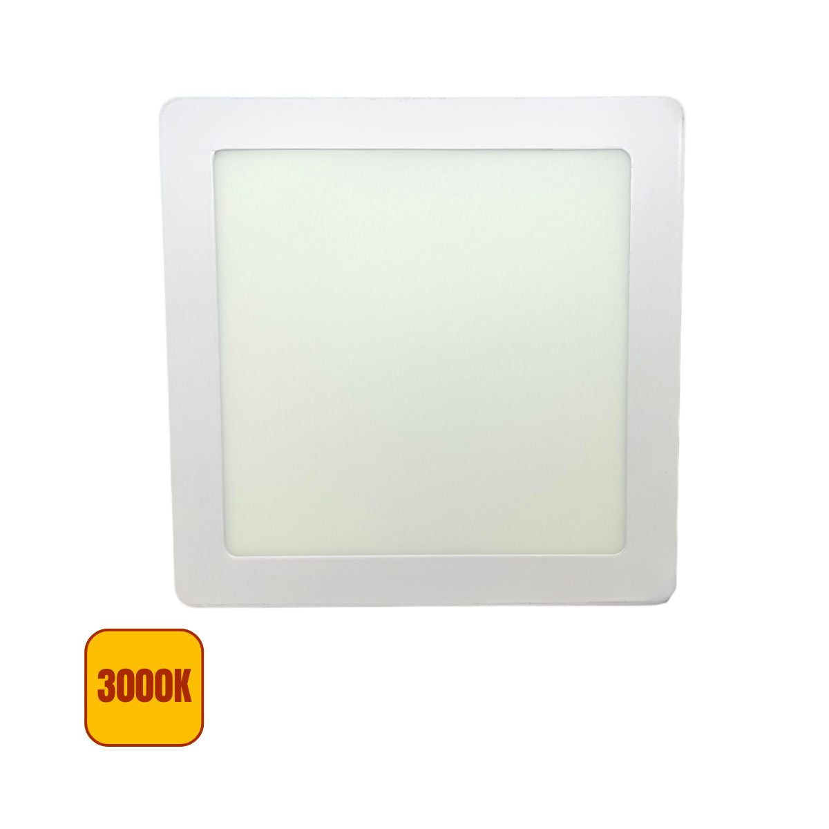 Plafoniera LED 14W Quadrata - Bianca 175x175mm-Luce Calda 3000k