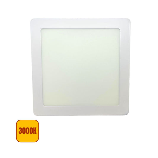 Plafoniera LED 14W Quadrata - Bianca 175x175mm-Luce Calda 3000k