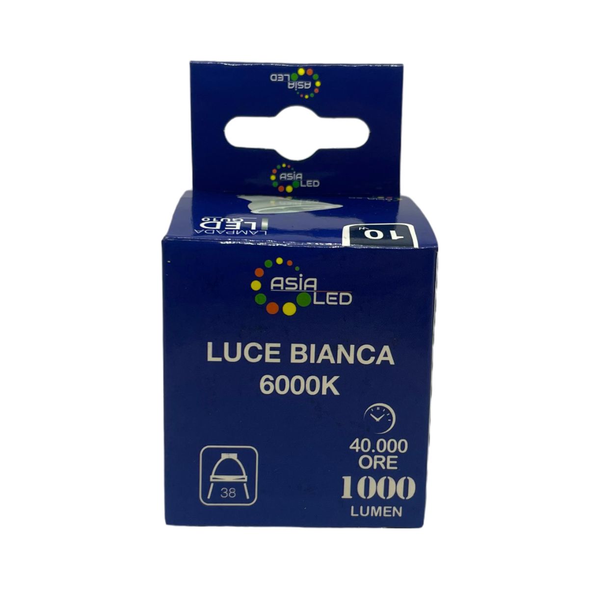 Lampadina LED Gu10 10w SPOT LIGHT Opaca | COB 38° Luce Fredda 6000k - Alta Luminosità