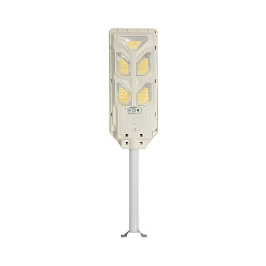 Faro Solare Stradale 240W CCT C/Telecom. e Staffa Struttura Bianca