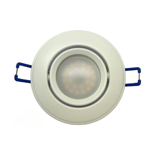 Portafaretto GU10 Rotondo –Orientabile- 86mm x 86mm | Diametro 75mm Colore BIANCO-Asia LED