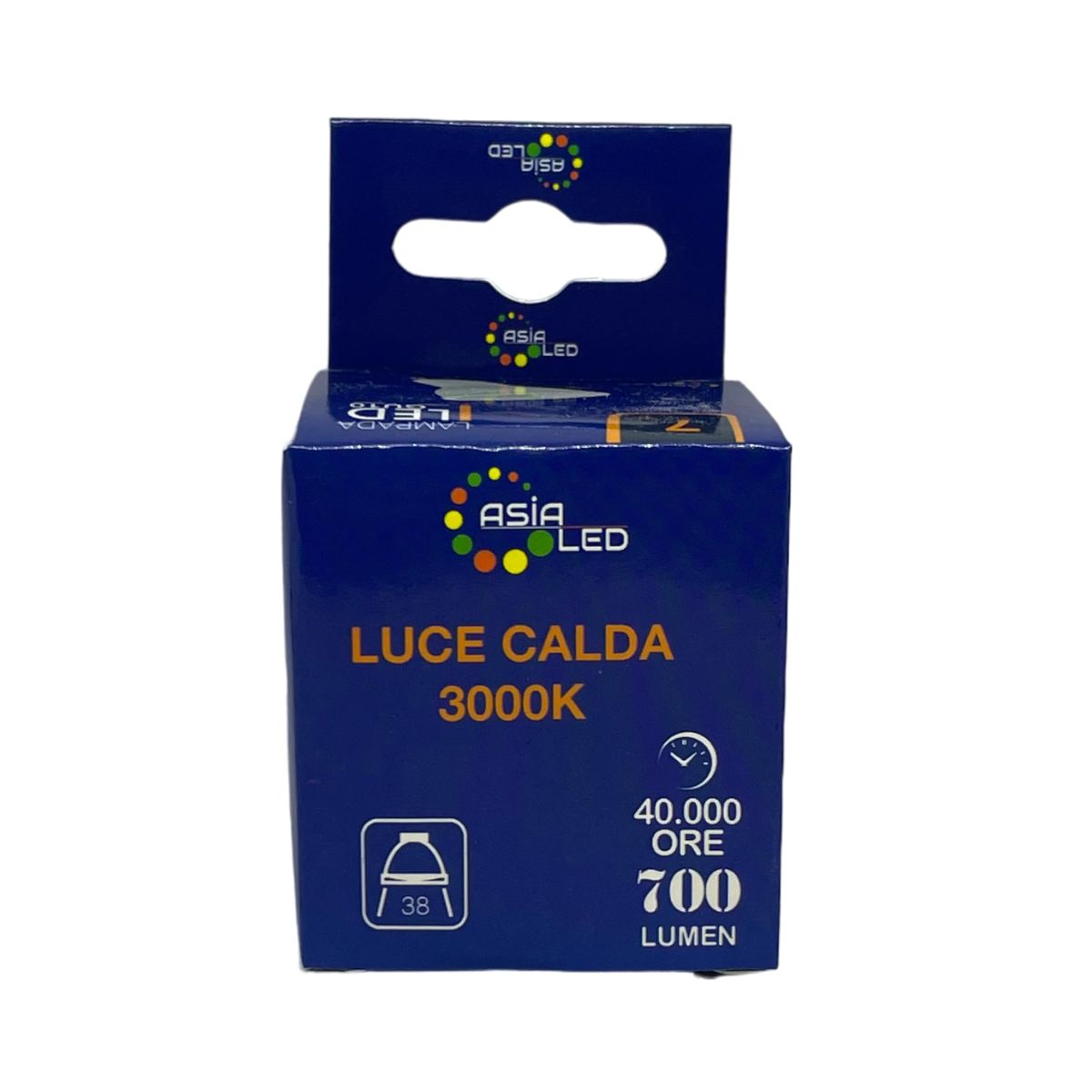 Lampadina LED Gu10 7w SPOT Trasparente | COB 38° Luce Calda 3000k - Alta Luminosità