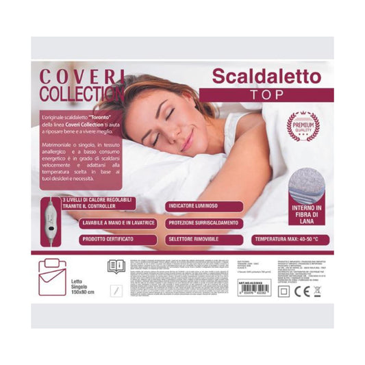 Scaldaletto elettrico singolo 150x80 3 temperature MOD.WW-COVERI