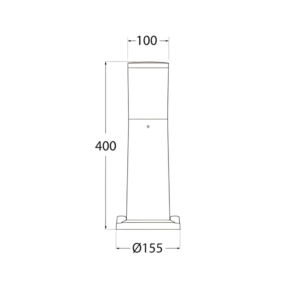 Palo da Giardino (Amelia 400) 40cm 8,5w E27 CCT - Fumagalli - Nero