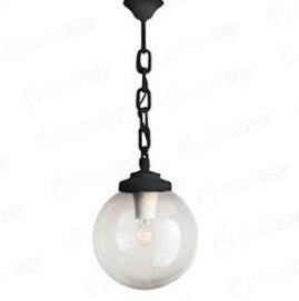 Applique a Soffitto (Sichem/g250) Nero trasp E27-Fumagalli