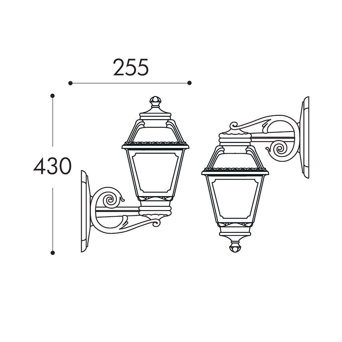 Applique Esagonale LED da Giardino E27 (Bisso/Mary)Nero  Trasp - Fumagalli