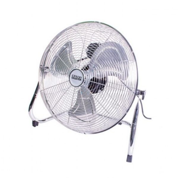 Ventilatore da Terra 100W a 3 Velocità in Acciaio Cromato - Coveri Collection