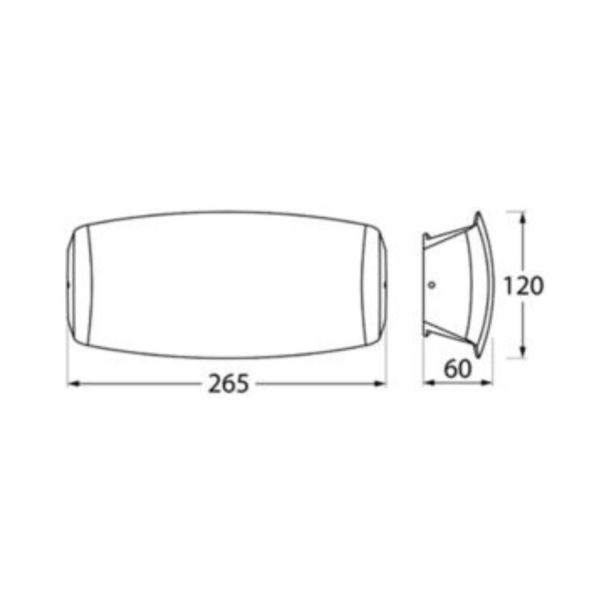 Applique da Parete 10.5w CCT Bianco da Esterno (Abram 270) IP55 - Fumagalli