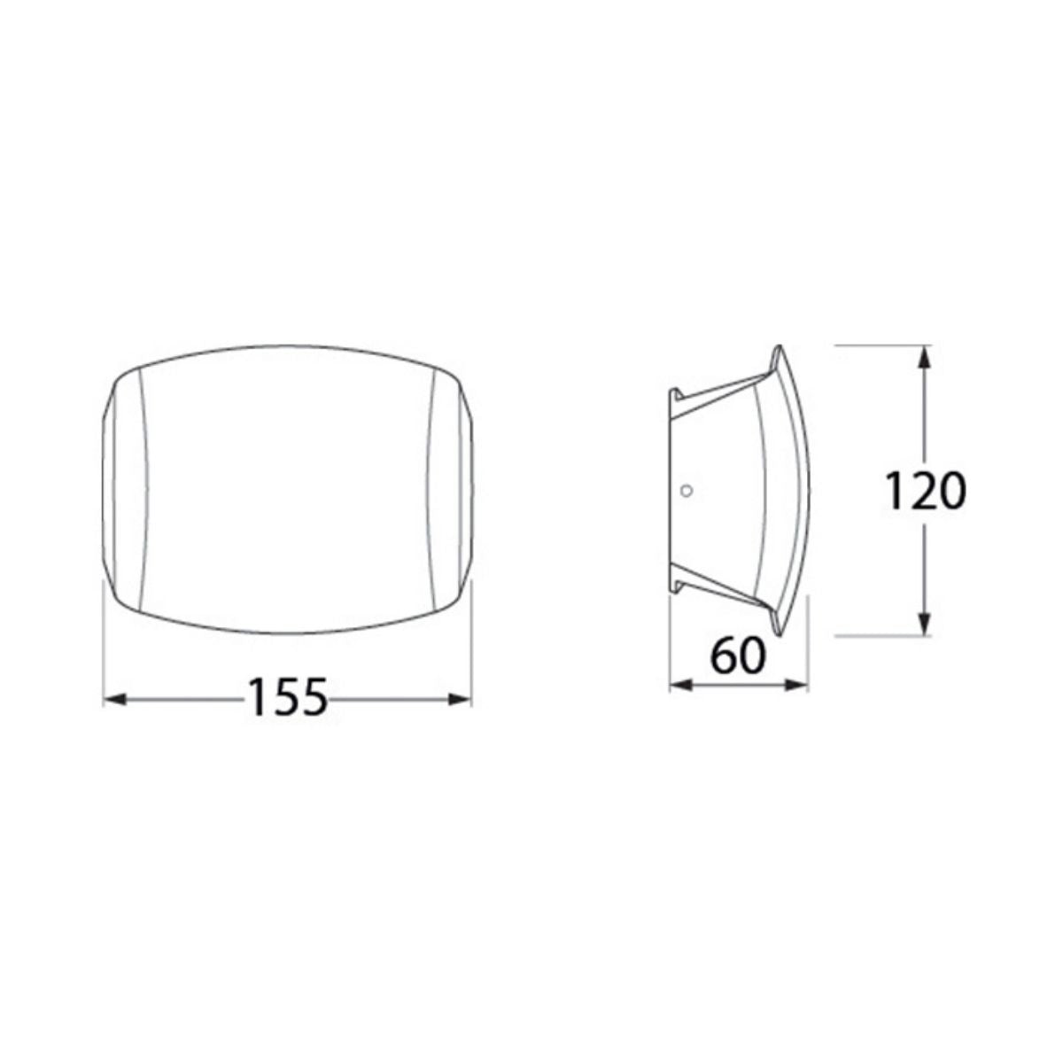 Applique da Parete 3.5w CCT (Abram 150) Bianca Esterno IP55 in Resina Fumagalli