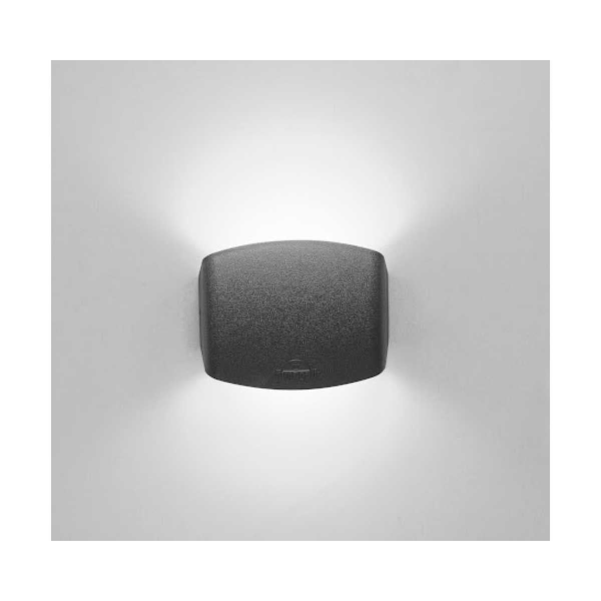 Applique da Parete 3.5w CCT (Abram 150) NERO Esterno IP55 in Resina Fumagalli