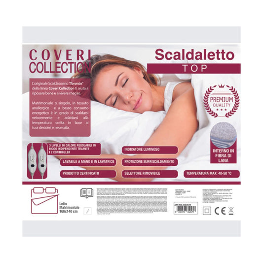 Scaldaletto elettrico matrimoniale 160x40 3 temperature MOD.WW-COVERI