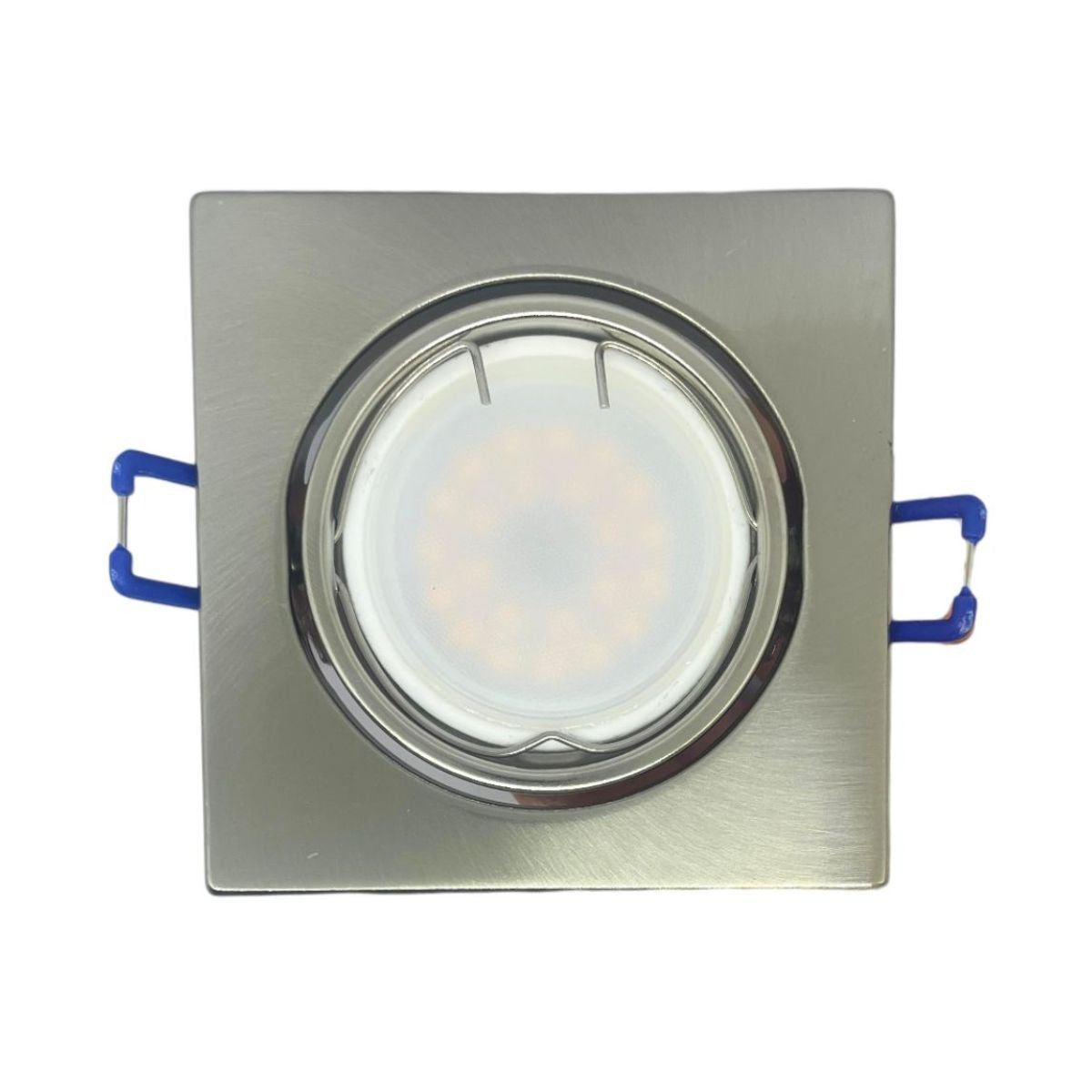 Portafaretto GU10 MR16 Nickel Satinato - Quadrato Orientabile-Asia LED