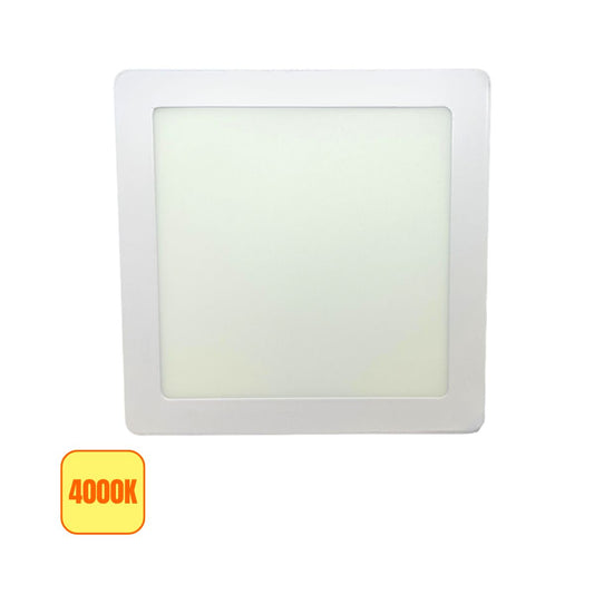 Plafoniera LED 14W Quadrata - Bianca 175x175mm-Luce Naturale 4000k