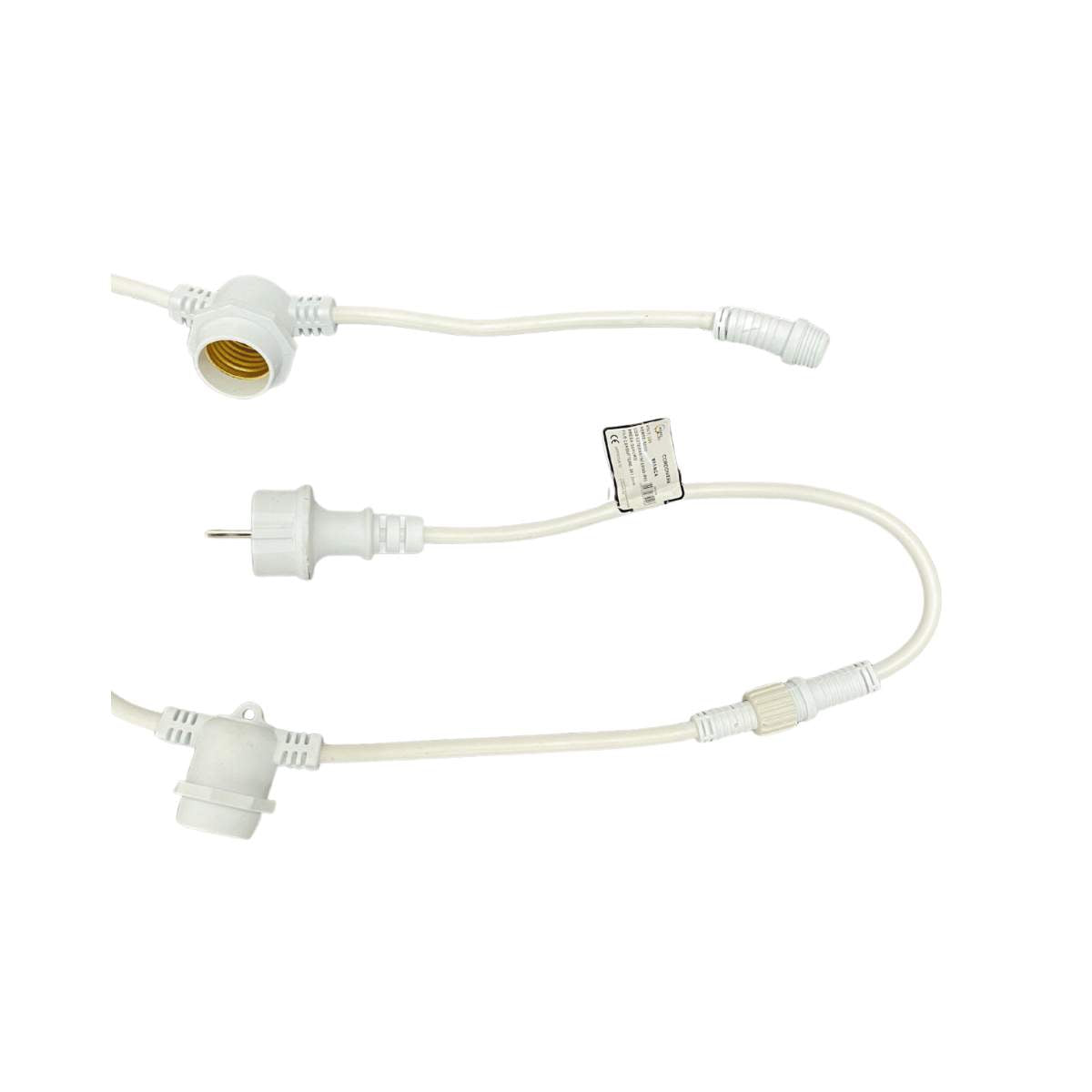 Catena LED E27 | Bianca | 10m 15 Portalampada IP65-MONDO LED