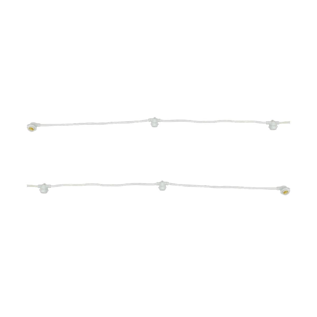 Catena LED E27 | Bianca | 10m 15 Portalampada IP65-MONDO LED