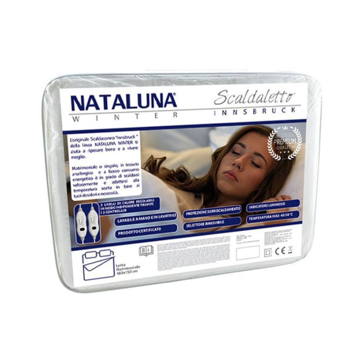 Scaldaletto elettrico matrimoniale 160x150 3 temperature MOD.WP-COVERI