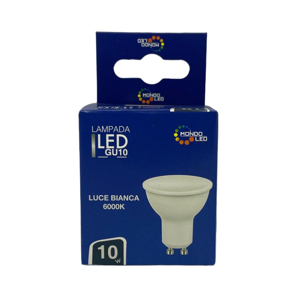 Lampadina LED Gu10 10w SPOT LIGHT Opaca | SMD 110° Luce Fredda 6000k - Alta Luminosità