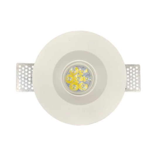 Portafaretto Gesso Rotondo Incasso Ø130mm Cono GU10 con Alette Regolabili 48/T Mondo Led