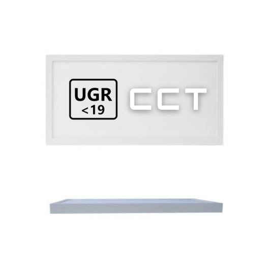 Plafoniera LED 30x60 42w CCT - UGR19 IP20 Trasformatore con Switch