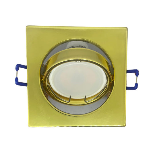 Portafaretto GU10 MR16 Oro Lucido - Quadrato Orientabile-Asia LED