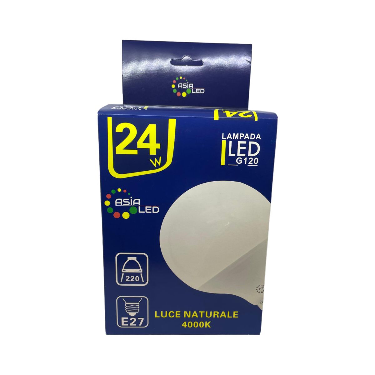 Lampadina LED E27 24w GLOBO | G120 SMD Luce Naturale 4000k - Alta Luminosità