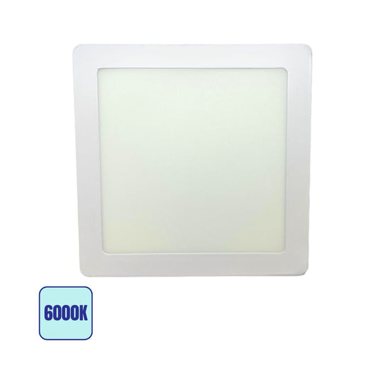 Plafoniera LED 14W Quadrata - Bianca 175x175mm-Luce Fredda 6000k