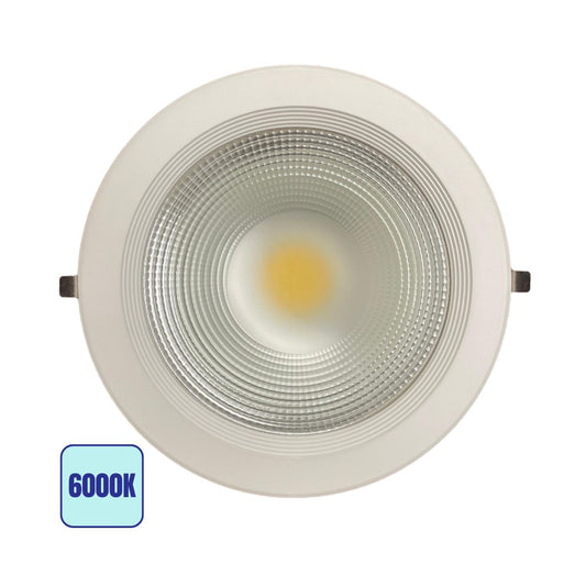 Faretto LED COB Tondo da incasso 50w con trasformatore-Luce Fredda 6000k-Asia LED
