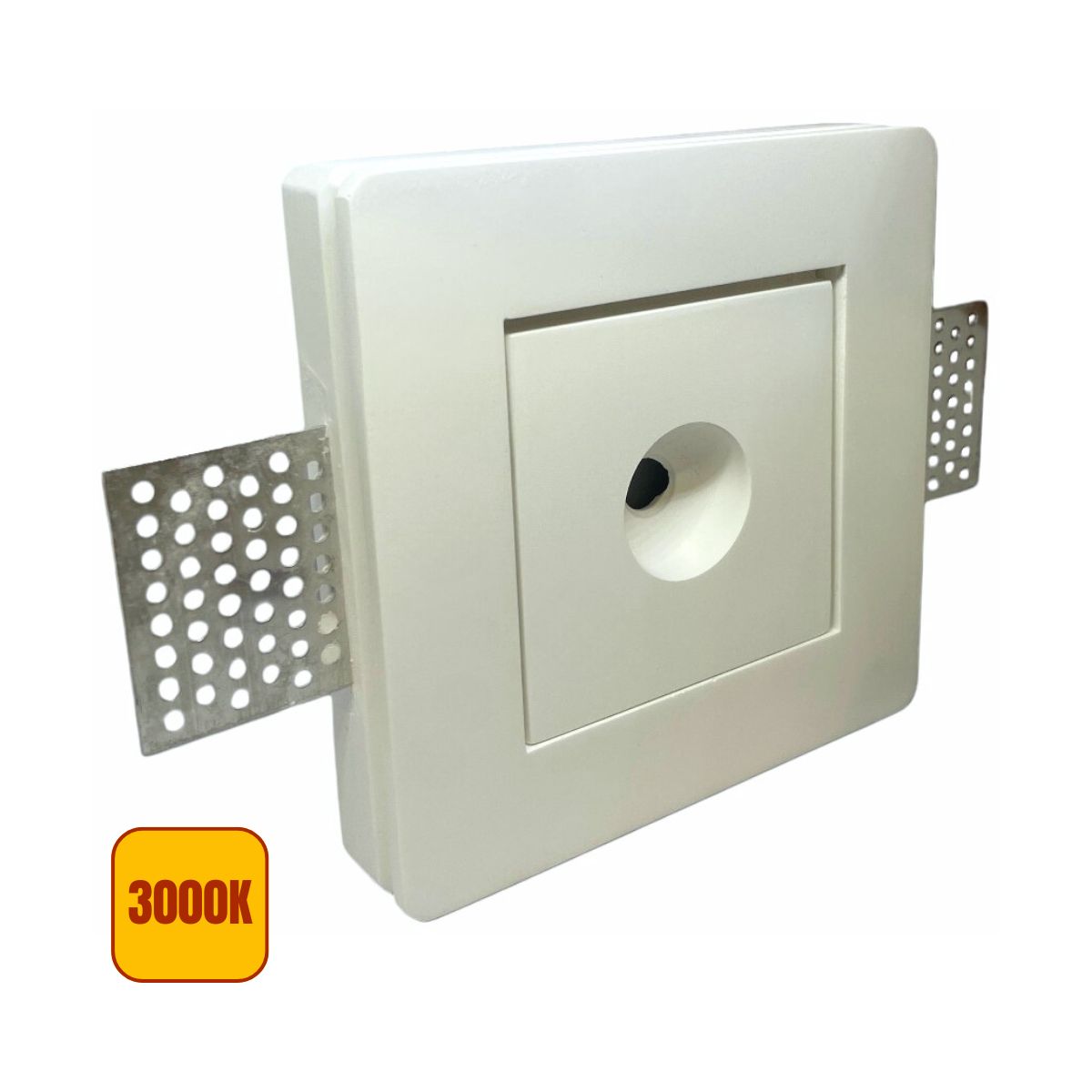 Faretto in Gesso LED 3w-Luce Calda-3000k 120mm - Foro Rotondo Luce Calda - Mondo LED