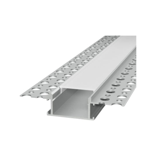 Profilo in Metallo Anodizzato Argento Anti Ingiallimento 2m x 55.1mm