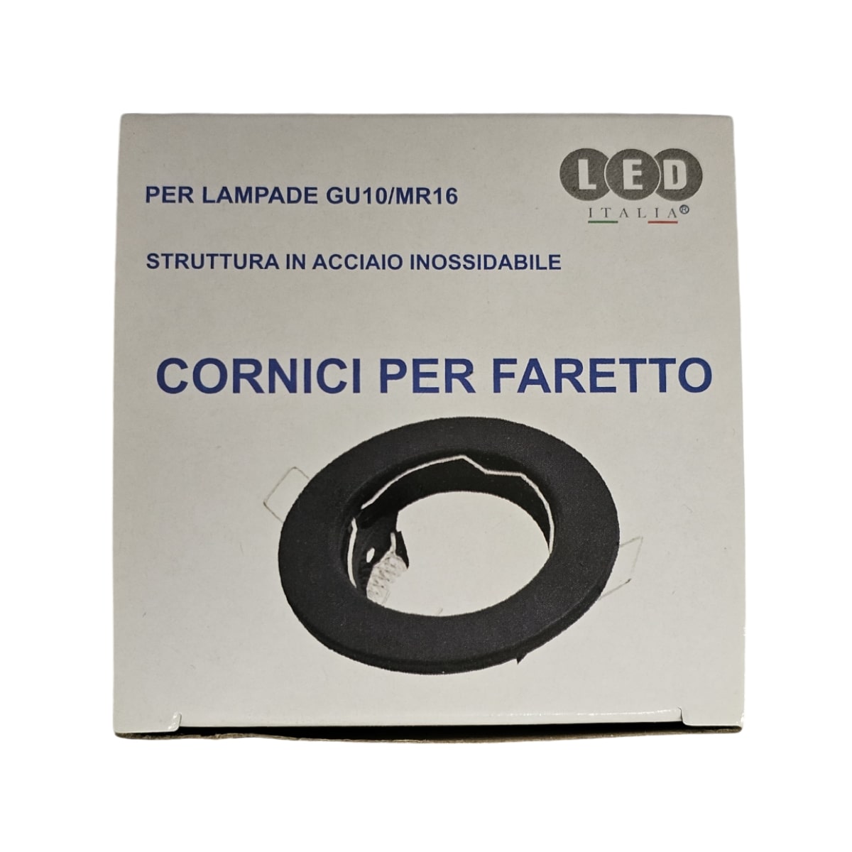 Portafaretto da Incasso Tondo  Fisso Nero  Opaco GU10